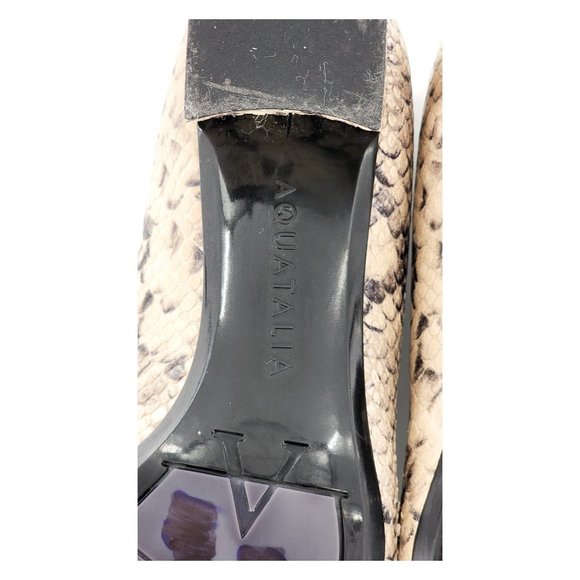 AQUATALIA Snakeskin Embossed Leather Pumps - Picture 11 of 11